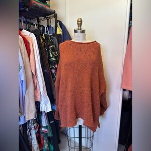 Texture orange cardigan